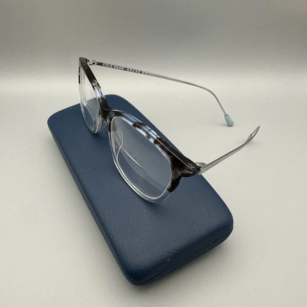 COLE HAAN GRAND.OS CH5039 BLUE TORTOISE AUTHENTIC FRAMES EYEGLASSES 53-16 & CASE